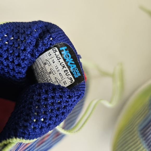 Hoka Cielo X1 Carbon Fiber Plate Evening Sky/Lettuce Ultra-Fast Road Racer Shoes - Picture 9 of 10